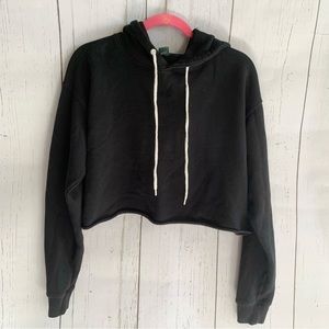Cropped black hoodie